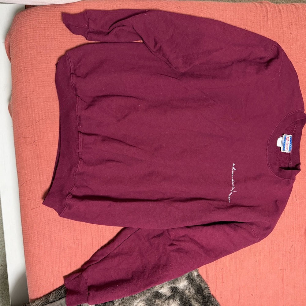 Hanes Maroon Cotton Sweatshirt